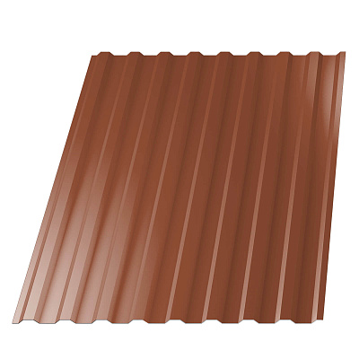 Профнастил НС-20 (МП 20) RAL8004 Терракотовый 1150(1100)мм 0,45мм