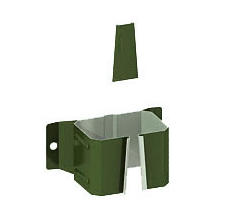 Держатель трубы 76х102 (на дерево) RAL P362(Зелен) фото Центр Металлокровли