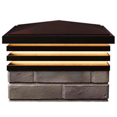 Колпак Бона на 1.5 кирпича Коричневый с подсветкой 1