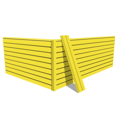 Фото сайдинга металлического (металлосайдинга) Корабельная доска RAL1018 Желтый для фасада дома