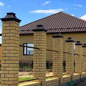 Колпак Monblan Premium коричневый для столбов забора