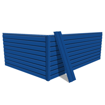 Фото сайдинга металлического (металлосайдинга) Корабельная доска RAL5005 Синий сигнал для фасада дома